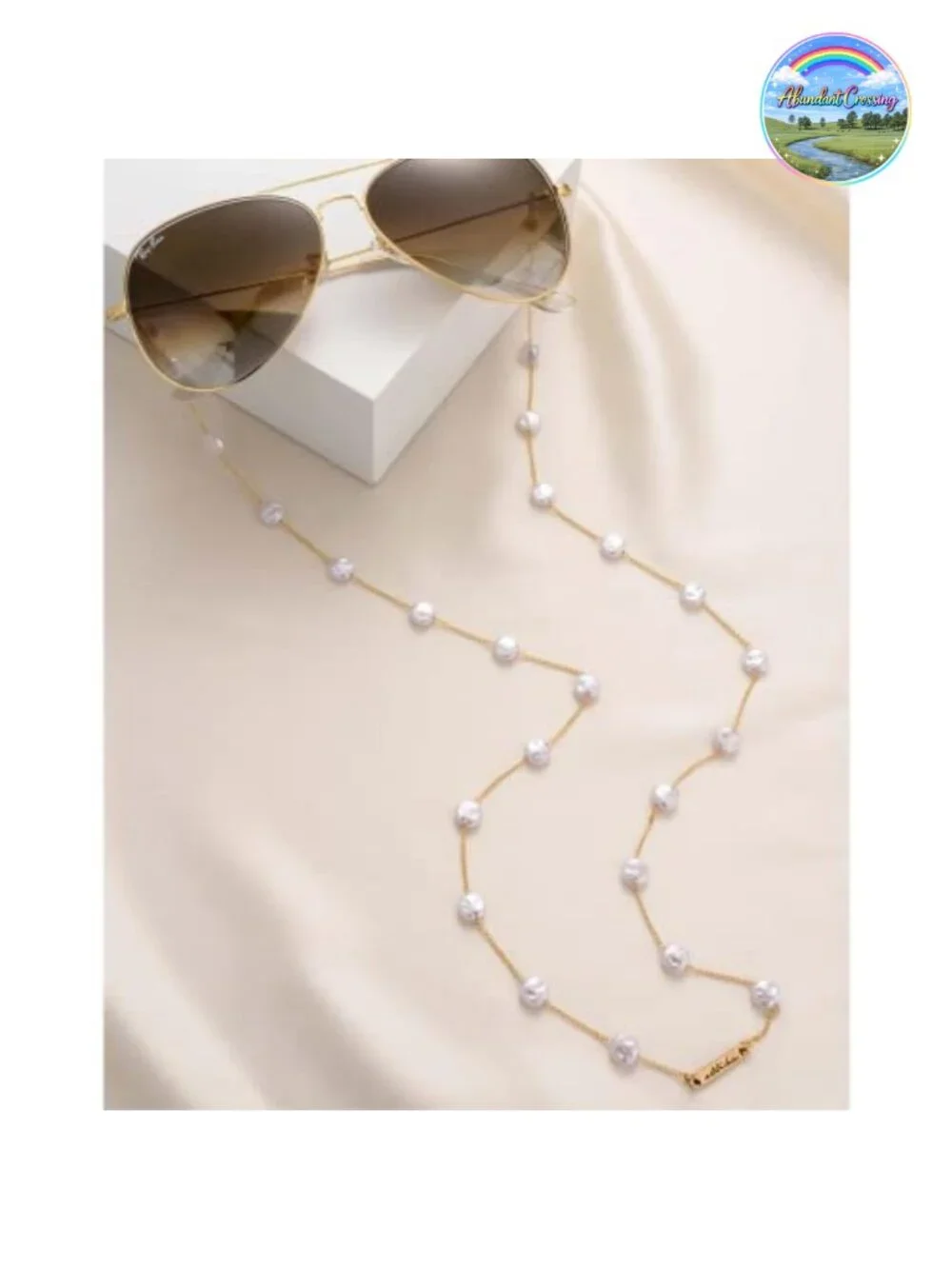 Women's Eyeglasses Chain for Reading Glasses - Gold Tone Plated Metal 30